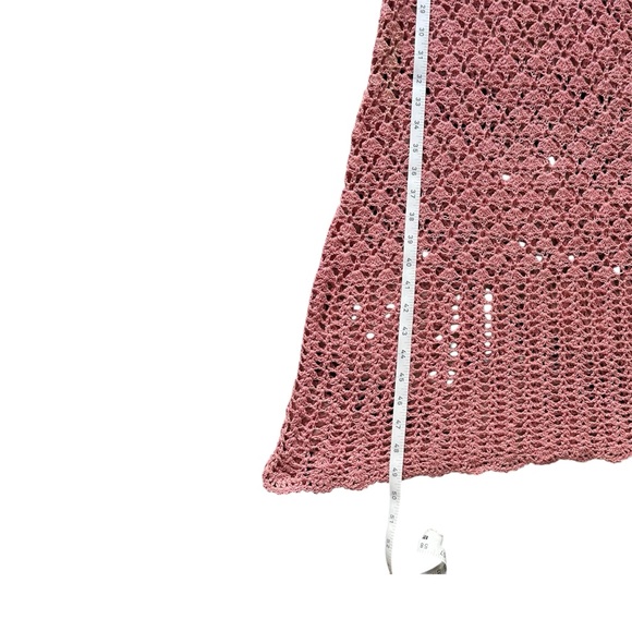 Pink Crochet Maxi Dress size M - Picture 8 of 9
